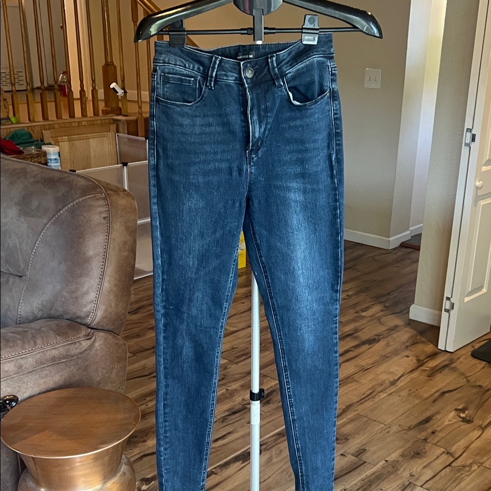 Warehouse Dark Blue Skinny Jeans